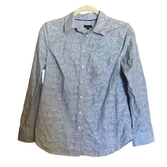 Talbots Tops - Talbots Womens Size Small Multicolor Stripe Paisley Button Up Shirt Blouse